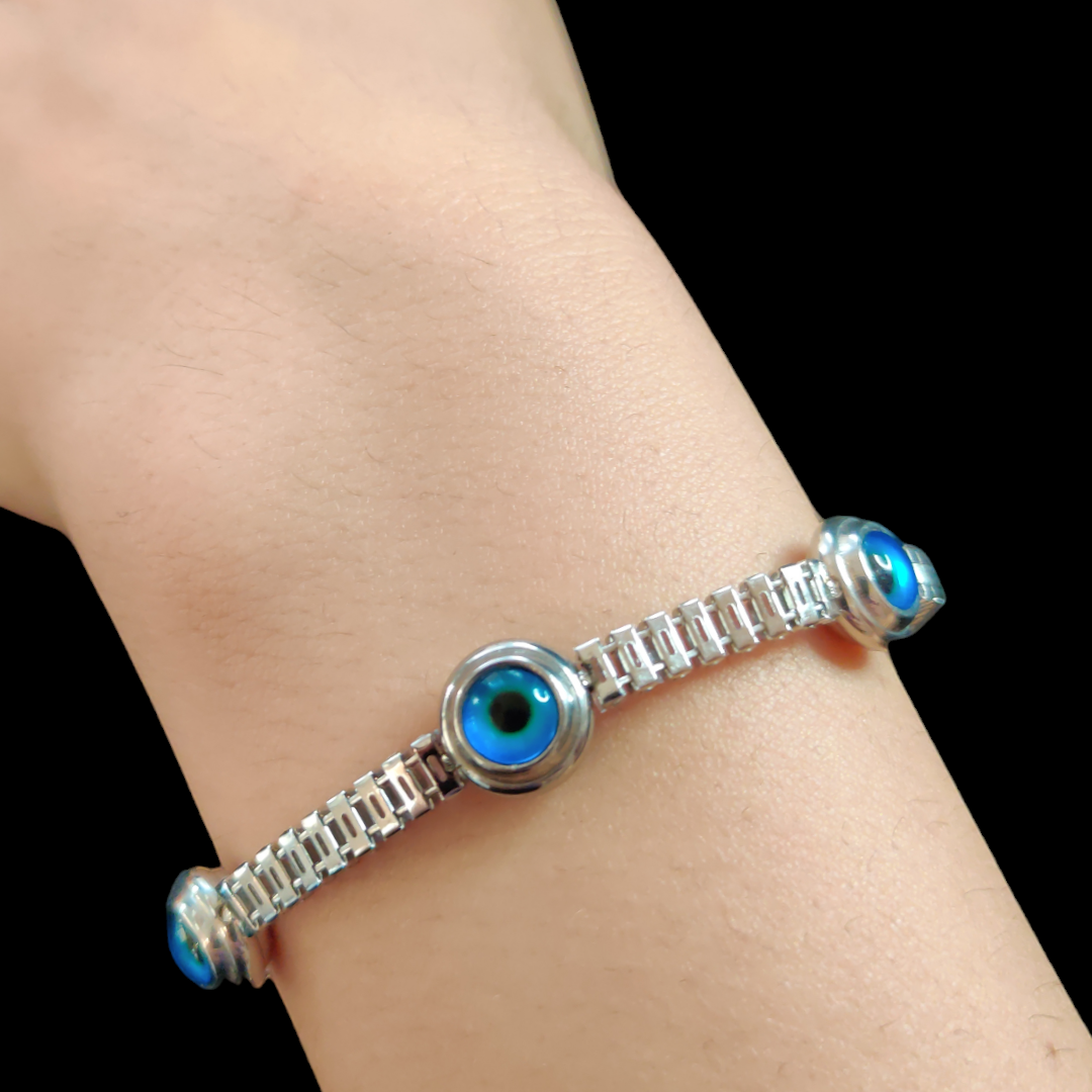 Evil Eye Glass Beads Bracelet