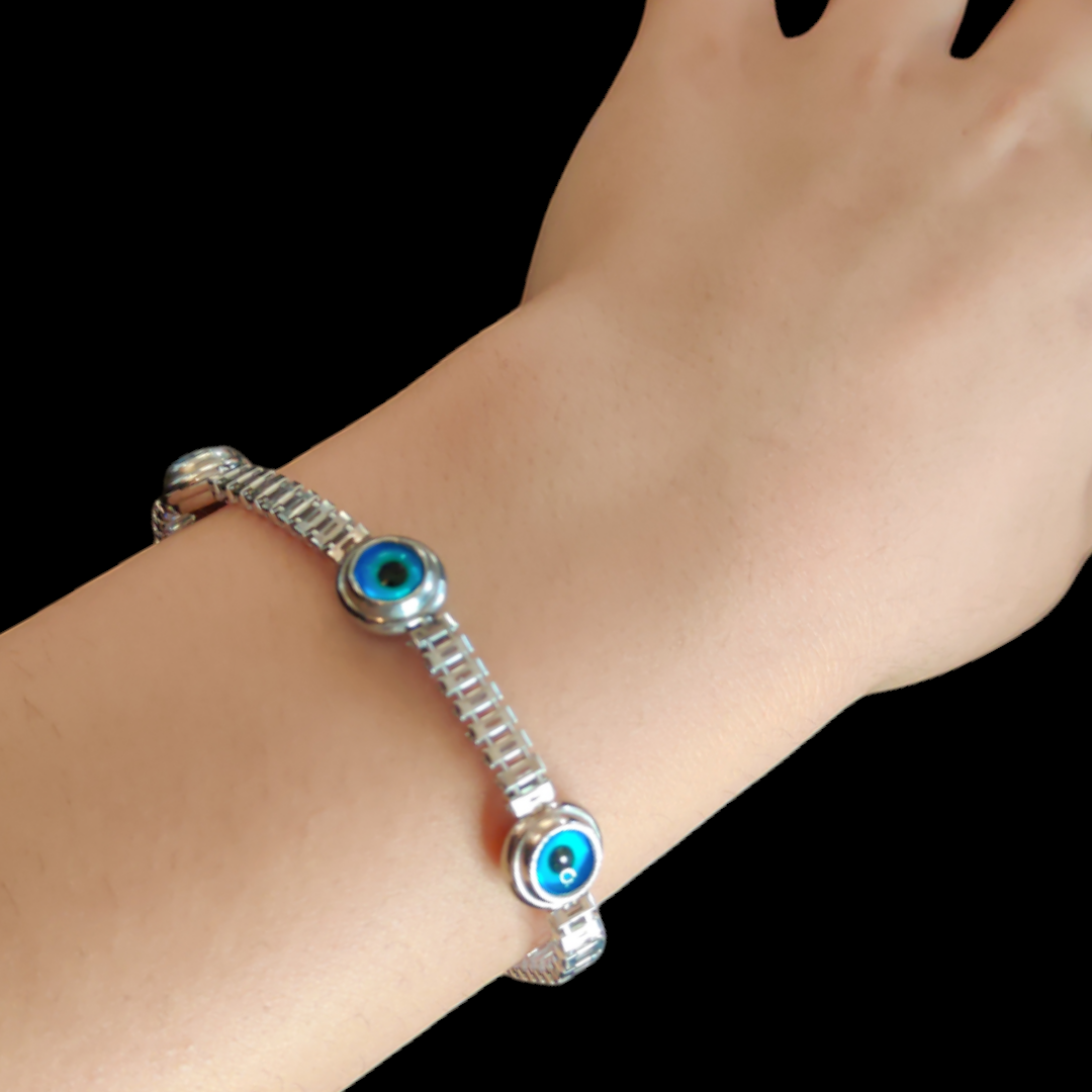 Evil Eye Glass Beads Bracelet