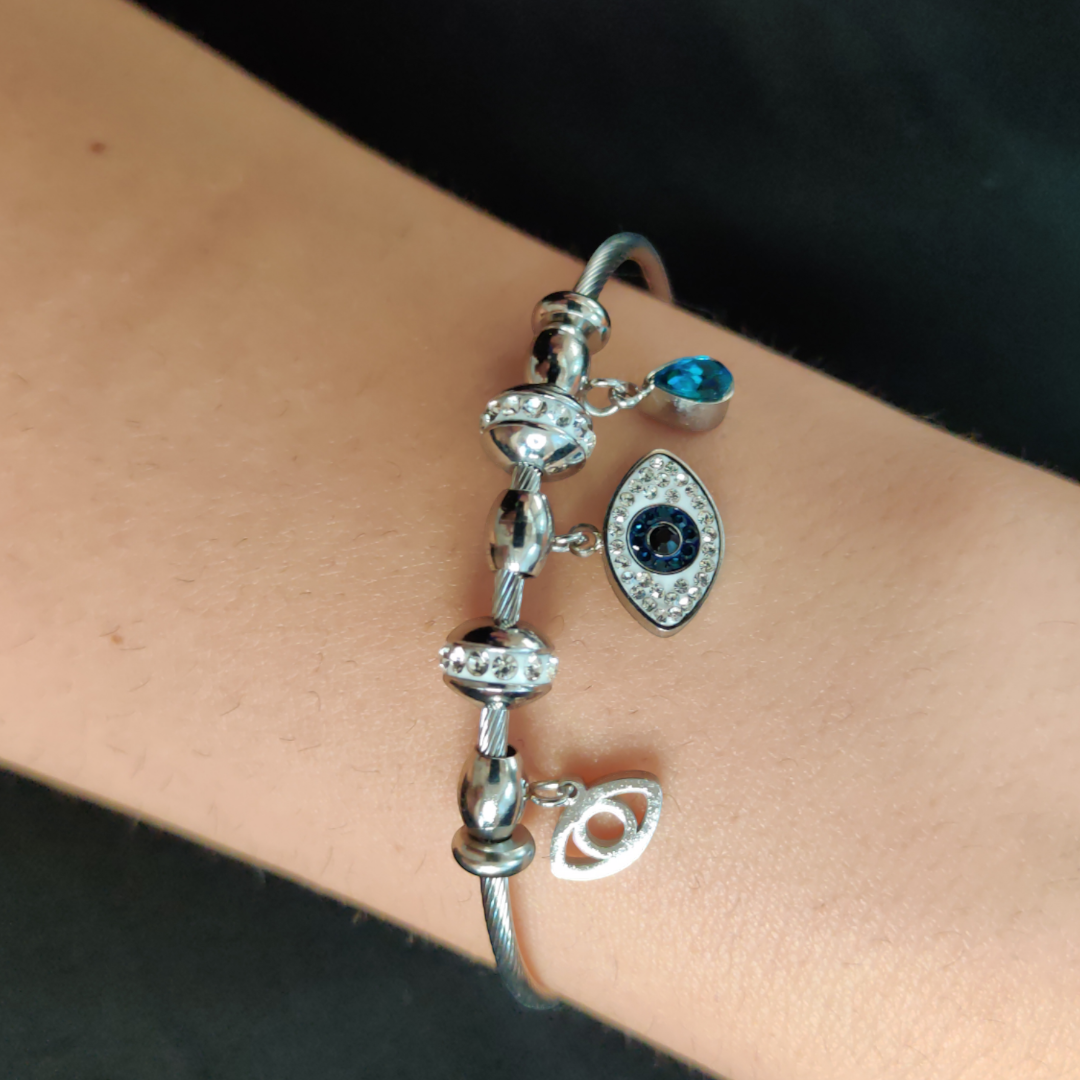 Evil Eye Gold-Silver Bracelet