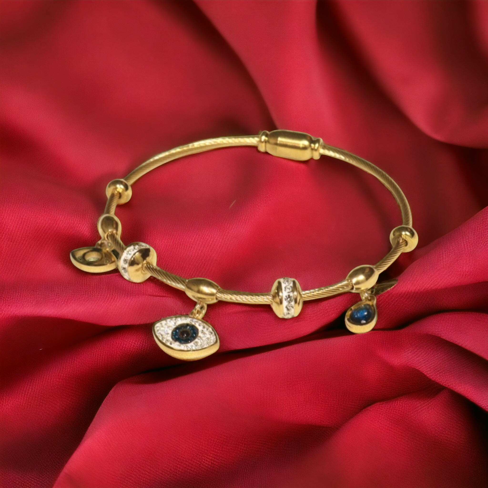 Evil Eye Gold-Silver Bracelet