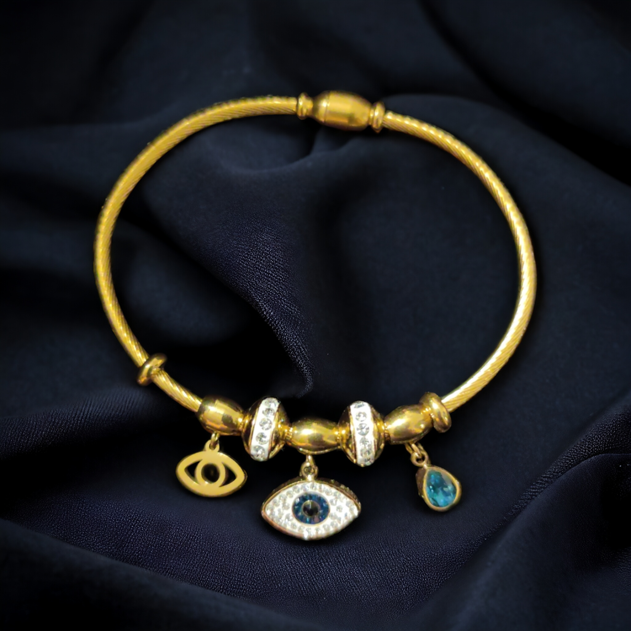 Evil Eye Gold-Silver Bracelet