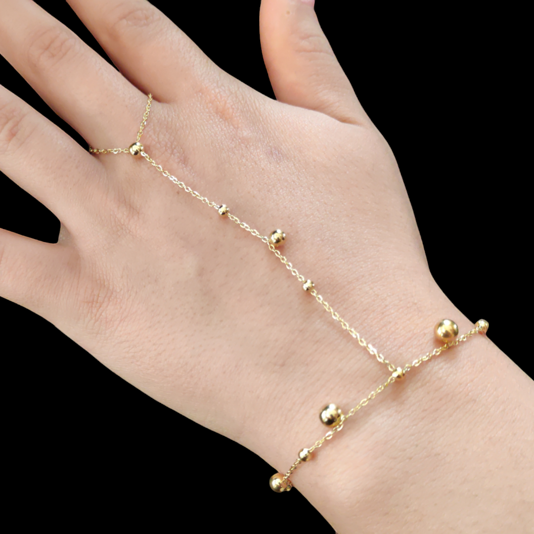 Gold Plated Hand Chain Sahmeran Bracelet