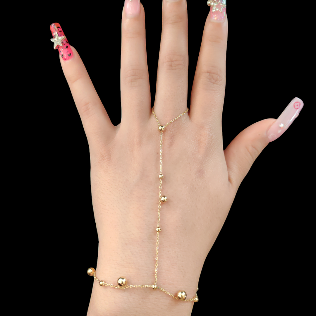 Gold Plated Hand Chain Sahmeran Bracelet