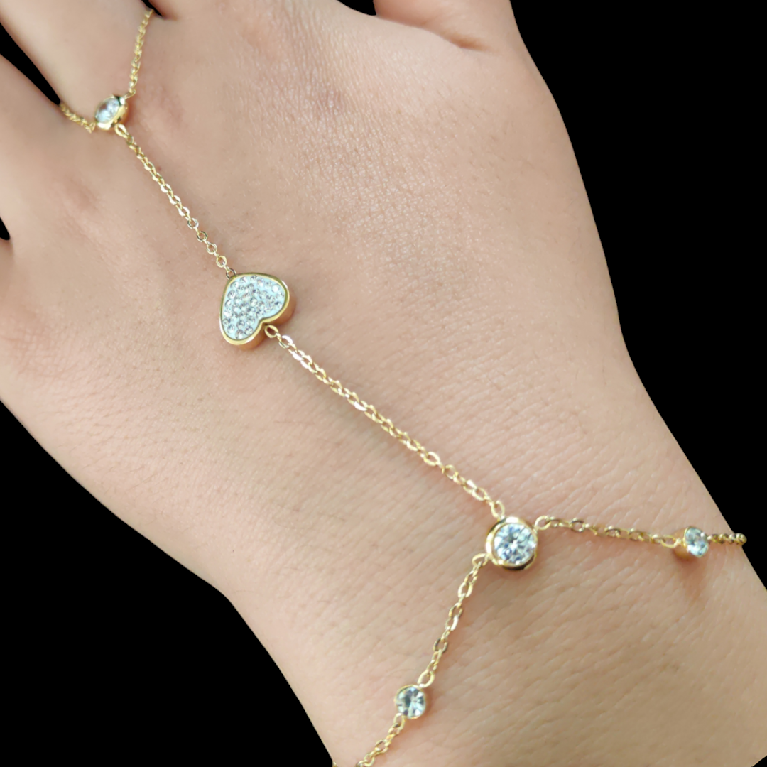 Gold Plated Heart Sahmeran Bracelet