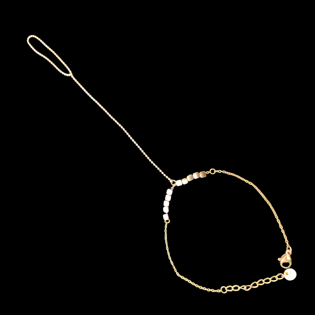 Gold Plated Hand Chain Sahmeran Bracelet